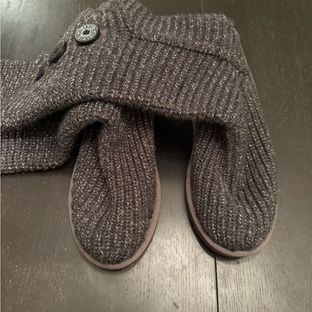 UGG Charcoal Knit Slippers